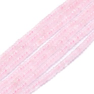 Natural Rose Quartz Beads Strands, Disc, 4x1.5~2mm, Hole: 0.5mm, about 96pcs/strand, 15.55''(39.5cm)(G-K245-B13-B01)