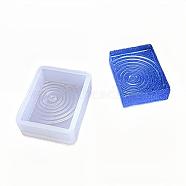 DIY Water Wave Rectangle Silicone Molds, Resin Casting Molds, For UV Resin, Epoxy Resin Jewelry Making, White, 39x30x12.8mm, Inner Size: 34x25.5mm(DIY-G014-17A)