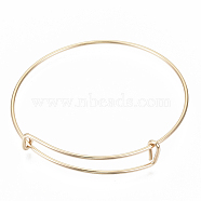 Adjustable Iron Expandable Bangle Making, Light Gold, 2-1/2 inch(65mm)(X-BJEW-R038-KC)