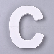 Wooden Letter Ornaments, for DIY Craft, Home Decor, Letter.C, C: 150x125x15mm(WOOD-WH0102-03)