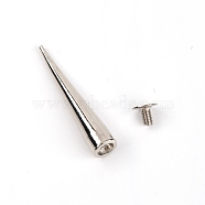 Alloy Rivets Set, Cone, Platinum, 38x7mm and 5.5x7mm, 2pcs/set(PALLOY-WH0085-62)