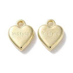 CCB Plastic Pendants, Heart Charms, Golden, 18x14x4mm, Hole: 2.2mm(CCB-C001-08G)