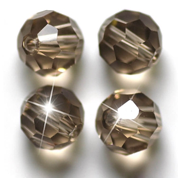 Imitation Austrian Crystal Beads, Grade AAA, Faceted(32 Facets), Round, Gray, 6mm, Hole: 0.7~0.9mm