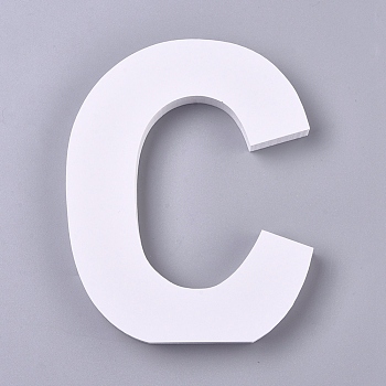 Wooden Letter Ornaments, for DIY Craft, Home Decor, Letter.C, C: 150x125x15mm