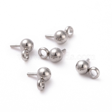 Stainless Steel Color Round 304 Stainless Steel Stud Earring Findings