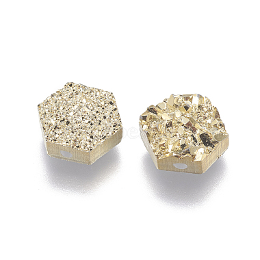 Perlas de resina de piedras preciosas druzy imitación(RESI-L026-B)-2