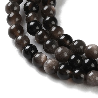Natural Silver Obsidian Beads Strands(X-G-S150-20A-4mm)-4