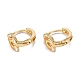 Радужные сверкающие кубические циркониевые серьги-кольца для девочек и женщин(EJEW-H126-27G)-3