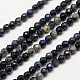 Natural Gemstone Sodalite Faceted Round Beads Strands(G-A129-2mm-24)-1