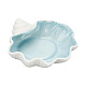 Shell Shape Porcelain Jewelry Plate(DJEW-WH0009-29)-1