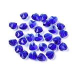Transparent Glass Beads, Faceted, Heart, Medium Blue, 10x10x7mm, Hole: 1~1.2mm(GLAA-K002-07A-04)