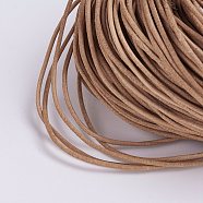 Cowhide Leather Cord, Leather Jewelry Cord, Peru, Size: about 2mm in diameter(X-WL-H007-1)