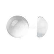 Transparent Half Round Glass Cabochons, Clear, 8x4.5mm(GGLA-R027-8mm)
