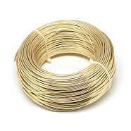 Round Aluminum Wire, Bendable Metal Craft Wire, Flexible Craft Wire, for Beading Jewelry Doll Craft Making, Champagne Gold, 18 Gauge, 1.0mm, 200m/500g(656.1 Feet/500g)(AW-S001-1.0mm-26)