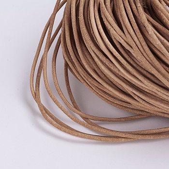 Cowhide Leather Cord, Leather Jewelry Cord, Peru, Size: about 2mm in diameter