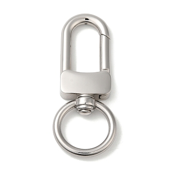 304 Stainless Steel Swivel Clasps, Stainless Steel Color, 55x22mm