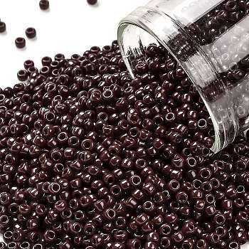 TOHO Round Seed Beads, Japanese Seed Beads, (46) Opaque Oxblood, 11/0, 2.2mm, Hole: 0.8mm, about 5555pcs/50g