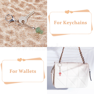 6Pcs 6 Styles Gemstone Keychians(KEYC-FH00006)-5