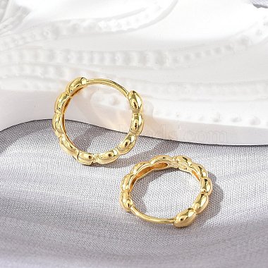 Brass Huggie Hoop Earrings(EJEW-L231-33G)-3