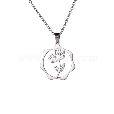 July Lotus Stainless Steel Necklaces