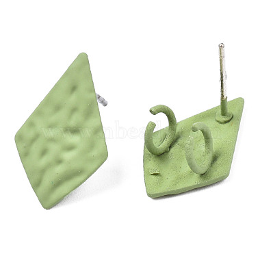 Yellow Green Playing Items Iron Stud Earring Findings
