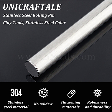 Unicraftale 304 Stainless Steel Rolling Pin(DIY-UN0003-73)-4