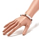 Acrylic Chunky Curved Tube Beaded Stretch Bracelet with Heart for Women(BJEW-JB07586-01)-3