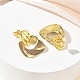 Brass Enamel Dangle Stud Earrings for Women(KK-CBA760A-12G-02)-3
