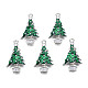 Сплав Рождественская елка эмаль подвески для день Рождества(ENAM-R041-14)-3