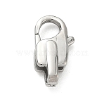 304 Stainless Steel Lobster Claw Clasps, Nickel Free, Stainless Steel Color, 15.5x6.5x4.5mm, Hole: 3.5x2mm(STAS-C148-03A-P)