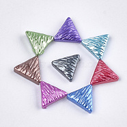 Resin Cabochons, Triangle, Mixed Color, 12.5x13x4.5mm(RESI-T031-04)