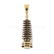 304 Stainless Steel Big Pendants, Pagoda Charm, Antique Golden, 52.5x14.5x13mm, Hole: 10x6mm(STAS-K283-29AG)