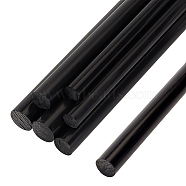 6Pcs 3 Style Round Plastic Sticks, Acetal Bar, Dowel Rod, DIY Sand Table Building Mould Accessories, Black, 300x8~12mm, 2pcs/style(TOOL-BC0002-51B)