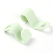 ABS Plastic Hook Hangers, Pale Green, 4.4x1.9x0.3cm, Hole: 9x11mm(KY-WH0028-44D)