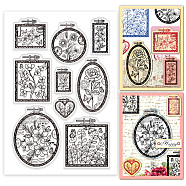 Custom PVC Plastic Clear Stamps, for DIY Scrapbooking, Photo Album Decorative, Cards Making, Flower, 160x110mm(DIY-WH0618-0046)