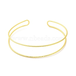 Rack Plating Brass Cuff Bangle, Long-Lasting Plated, Golden, Inner Diameter: 2-3/8 inch(5.9cm)(BJEW-D043-01G)