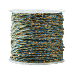 28M Cotton Cord, Braided Rope, with Plastic Reel, for Wall Hanging, Crafts, Gift Wrapping, Dodger Blue, 1mm, about 30.62 Yards(28m)/Roll(OCOR-CJC0005-01B)