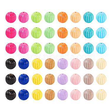 48個 16 色のベーキングペイントアクリルビーズ(MACR-TA0001-44)-3