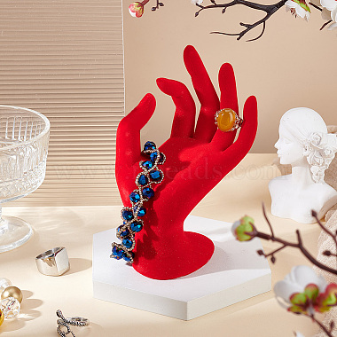 Resin Mannequin Hand Jewelry Display Holder Stands(RDIS-WH0009-015B)-5