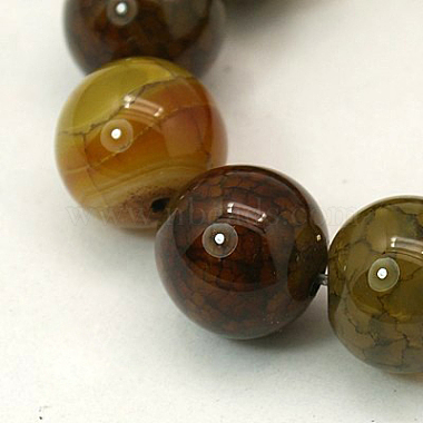 6mm CoconutBrown Round Natural Agate Beads