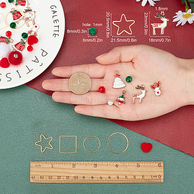 137Piece DIY Christmas Style Earring Kits(DIY-SC0015-14)-3