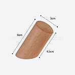 8 Sets Beech Wood Hook, with Screw & Plug, Wheat, 60x30mm(FIND-GO0004-48-1)