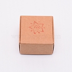 Resin Chapter, DIY Handmade Resin Soap Stamp Chapter,  Square, Star Pattern, 25x23x23mm(DIY-WH0183-17D)