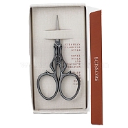 Stainless Steel Scissors, Embroidery Scissors, Sewing Scissors, Gunmetal, 132x67x21mm(PW-WG52620-01)