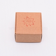 Resin Chapter, DIY Handmade Resin Soap Stamp Chapter,  Square, Star Pattern, 25x23x23mm(DIY-WH0183-17D)