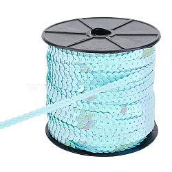 Lt.Blue With AB Color Paillette/Sequins Roll, 6mm in diameter, 100 yards/roll(X-BS17Y)