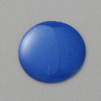 PVC Public Signs, Hot & Cold Water Marking for Faucet, Half Round, Blue, 10x1mm
