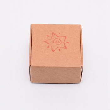 Resin Chapter, DIY Handmade Resin Soap Stamp Chapter,  Square, Star Pattern, 25x23x23mm