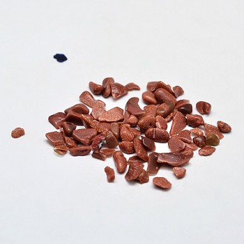Synthetic Goldstone Beads, No Hole/Undrilled, Chip, 2~8x2~4mm, about 170pcs/10g