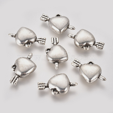 Antique Silver Heart Plastic Pendants